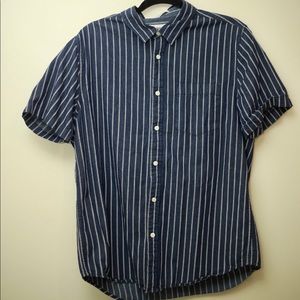 Pin Stripe Short Sleeve Button Down
